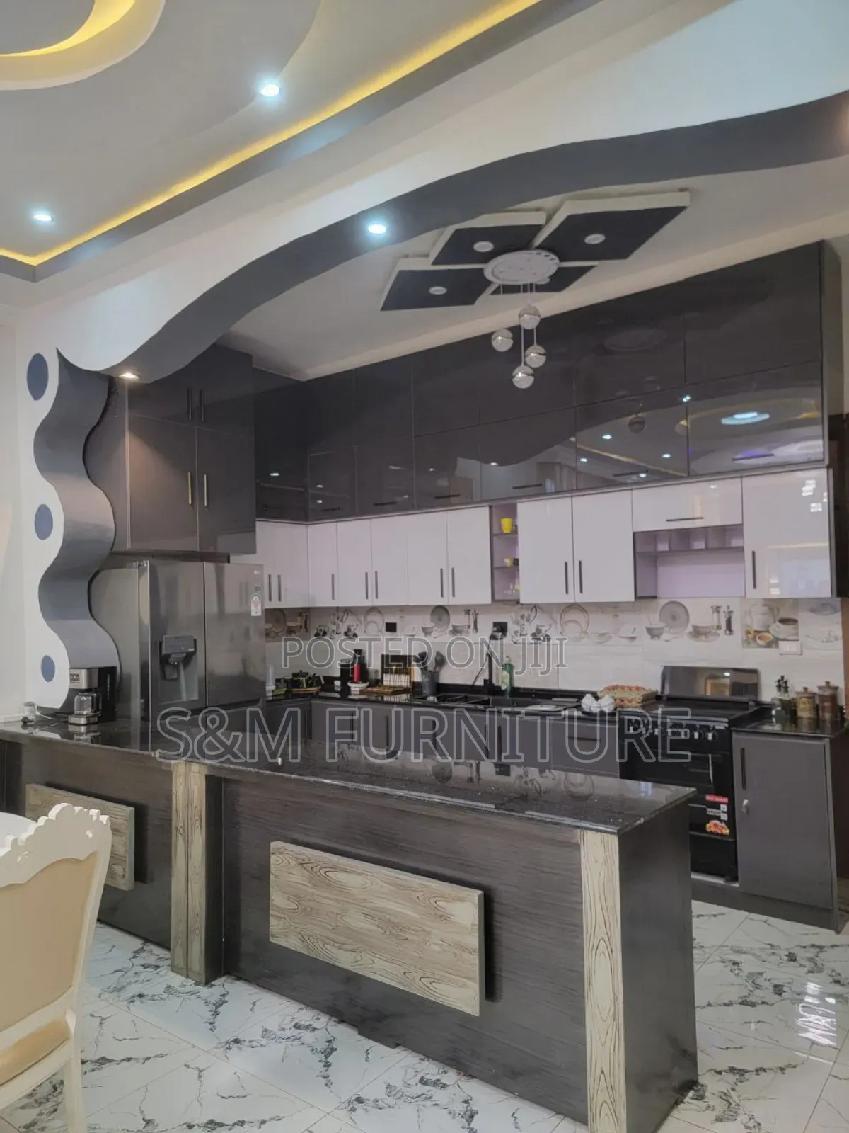 Lavish Open Kitchen Cabinet Priced Per Square Meter.
