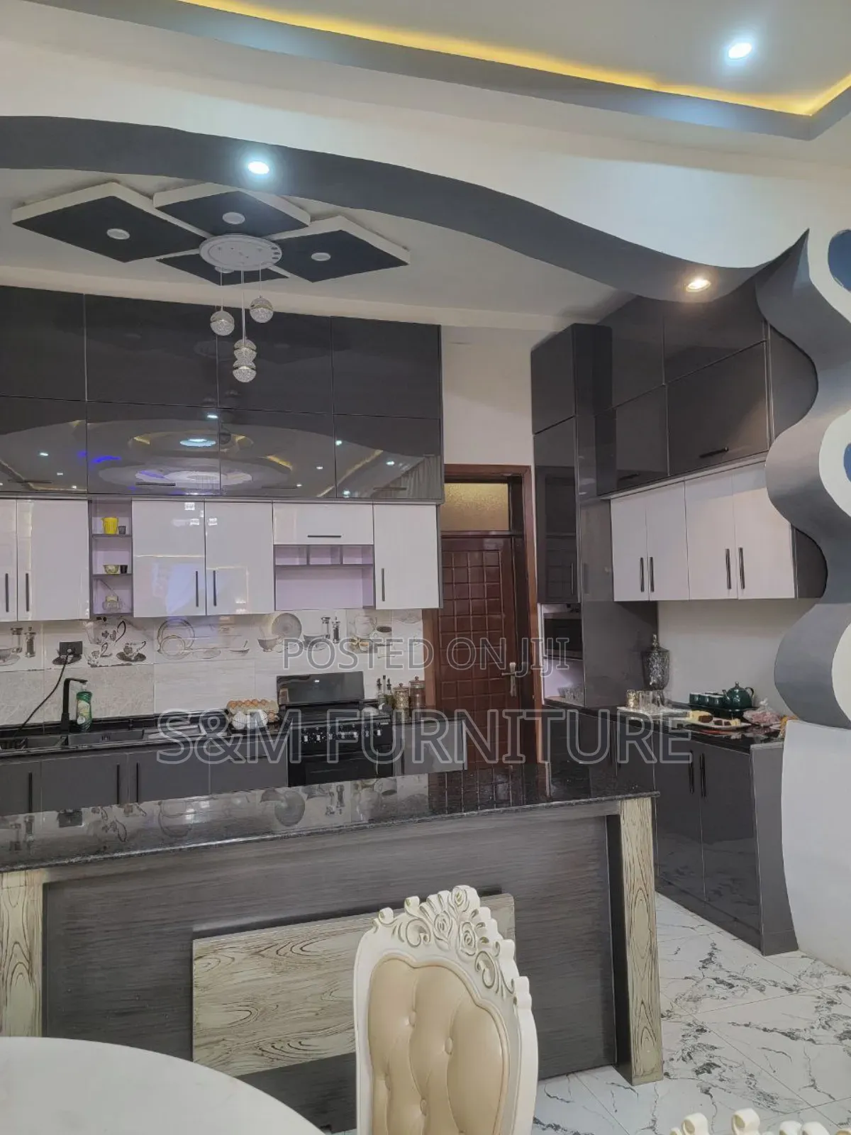 Lavish Open Kitchen Cabinet Priced Per Square Meter.