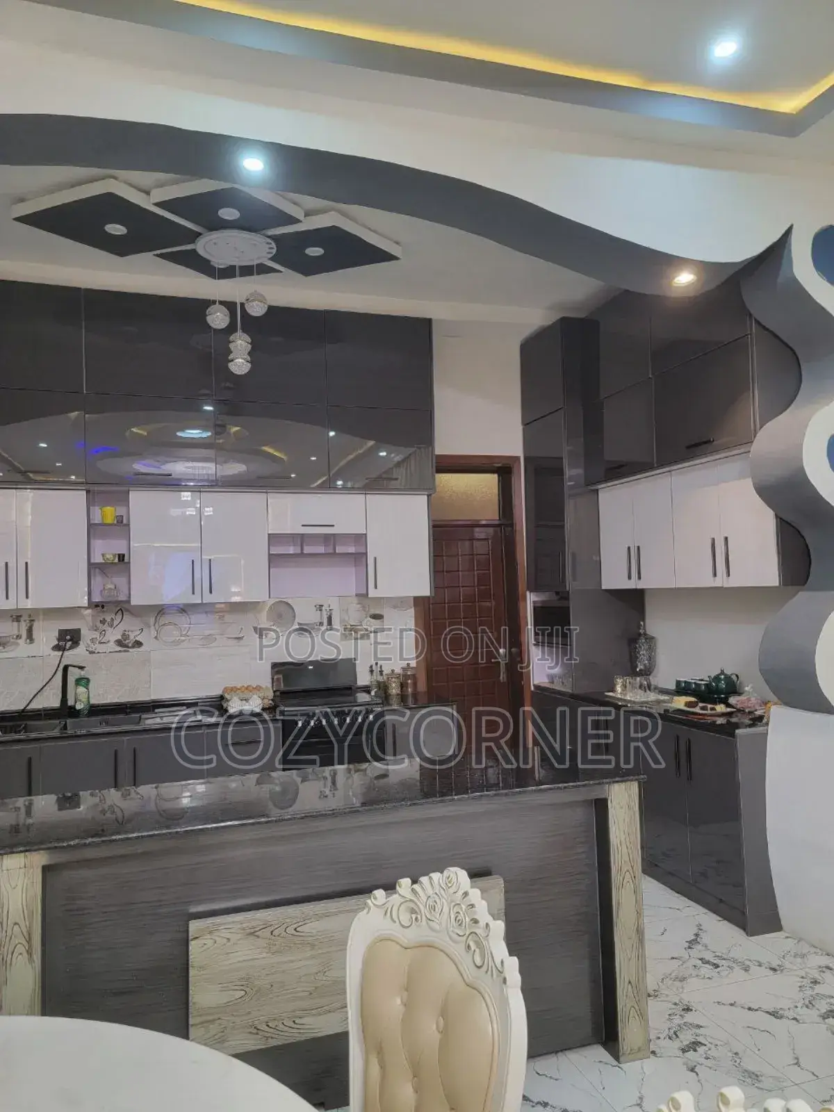 Lavish Open Kitchen Cabinet Priced Per Square Meter. ኪችን ካቢኔት