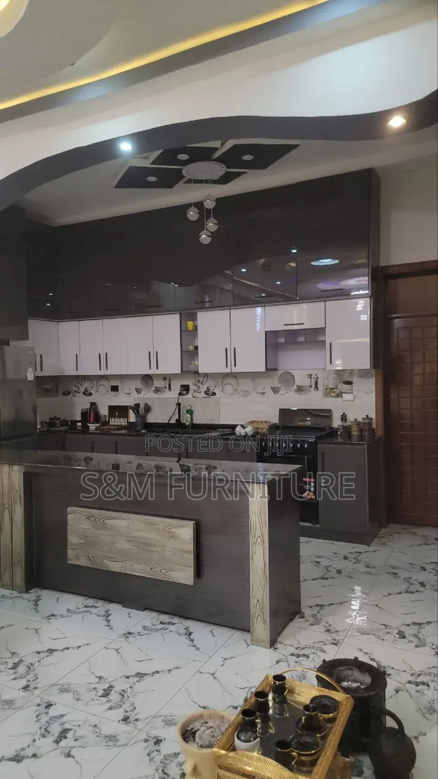 Lavish Open Kitchen Cabinet Priced Per Square Meter.