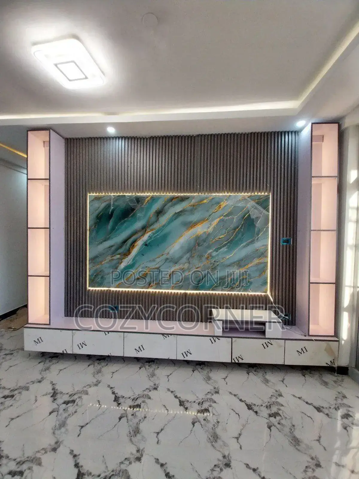 TV Stand With Lap of Luxury Valued Per Square Meter.