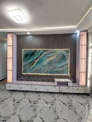 TV Stand With Lap of Luxury Valued Per Square Meter.