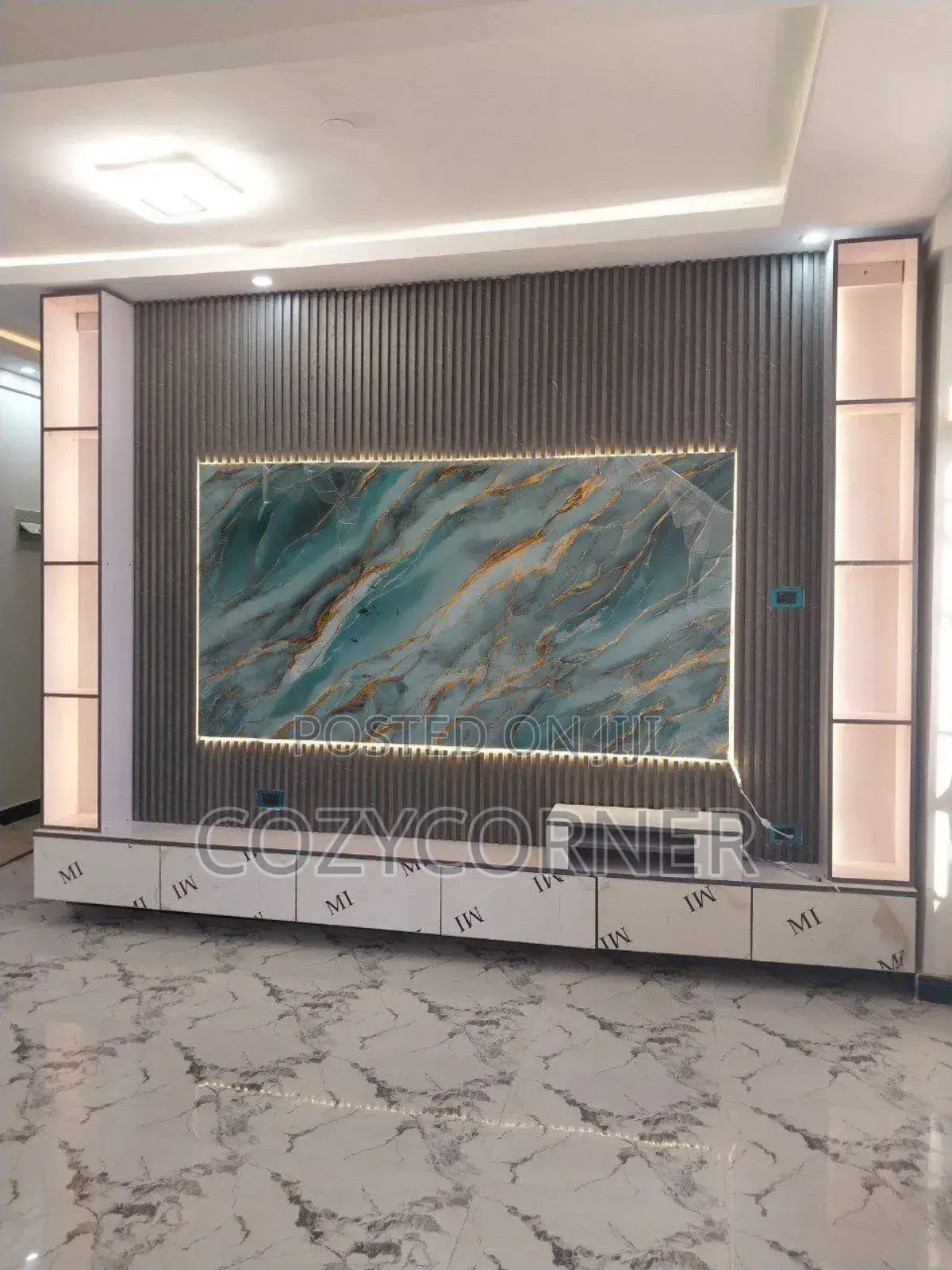 TV Stand With Lap of Luxury Valued Per Square Meter.