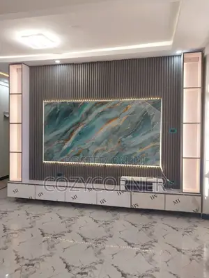 TV Stand With Lap of Luxury Valued Per Square Meter.