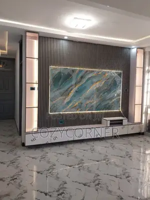 TV Stand With Lap of Luxury Valued Per Square Meter.