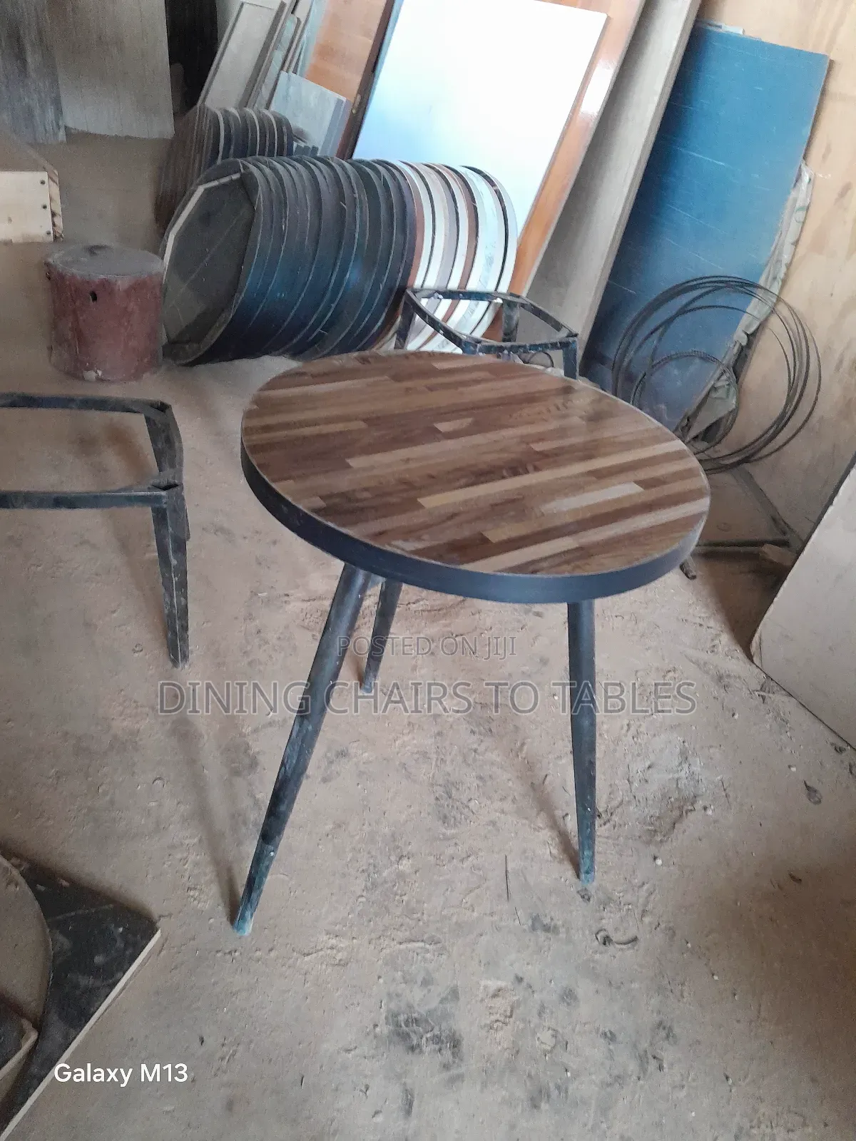 Dining Table With Metal Legs and MDF
