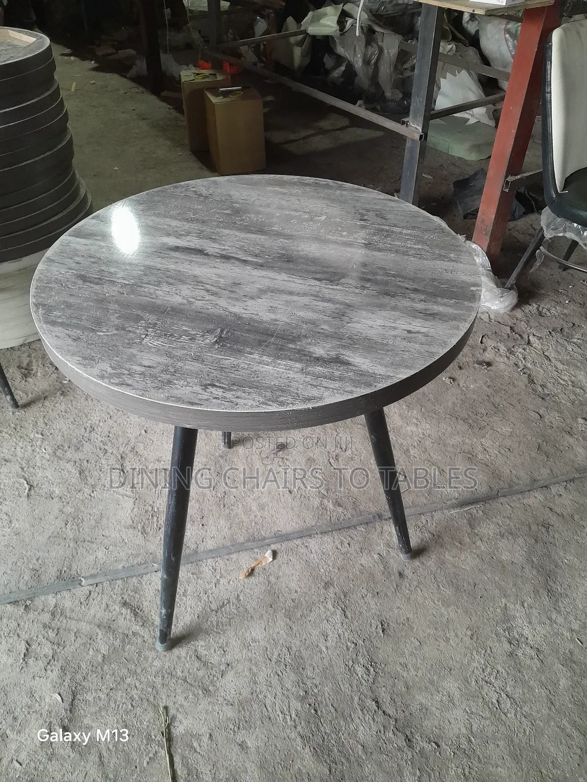 Dining Table With Metal Legs and MDF