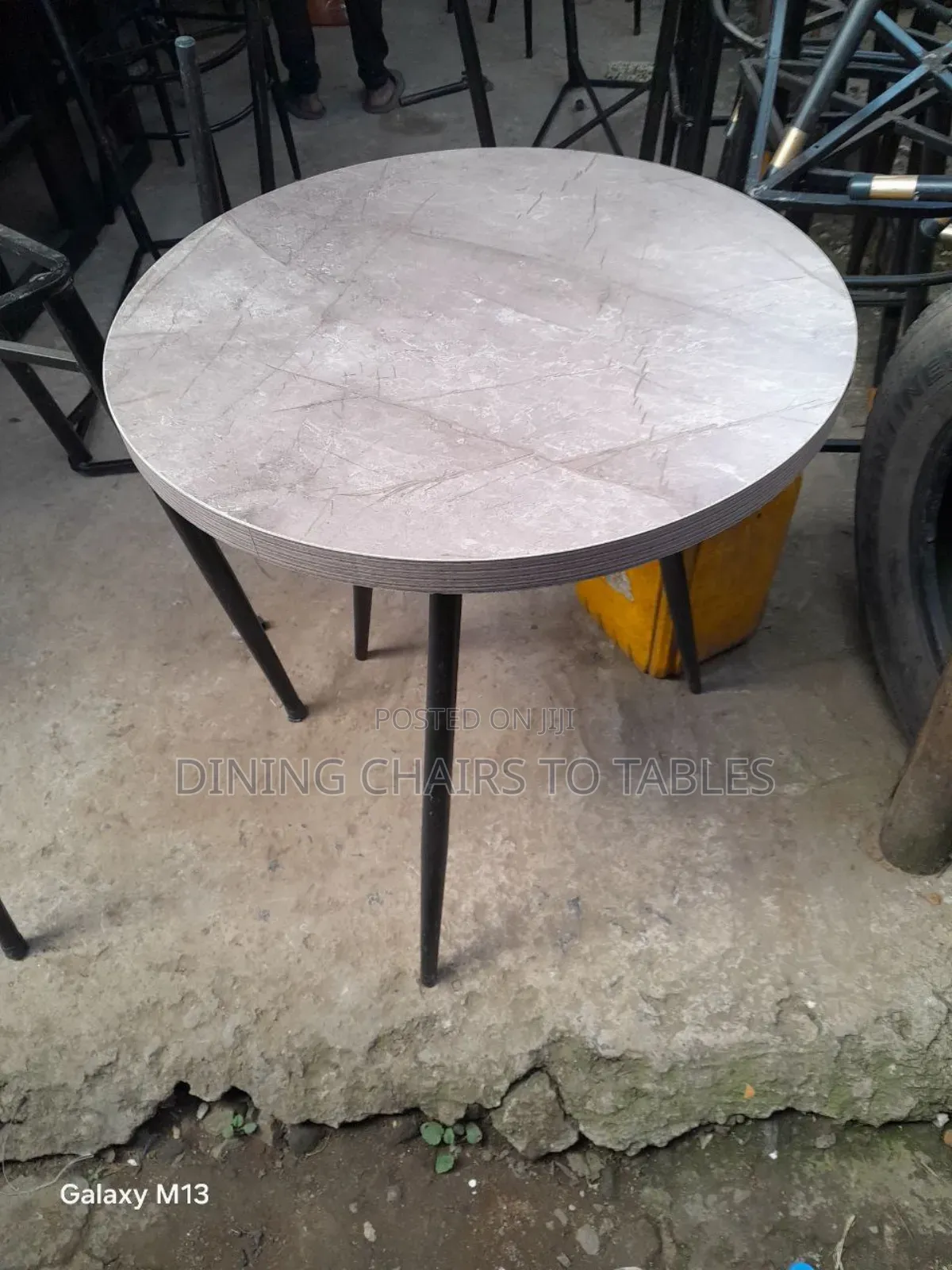 Dining Table With Metal Legs and MDF