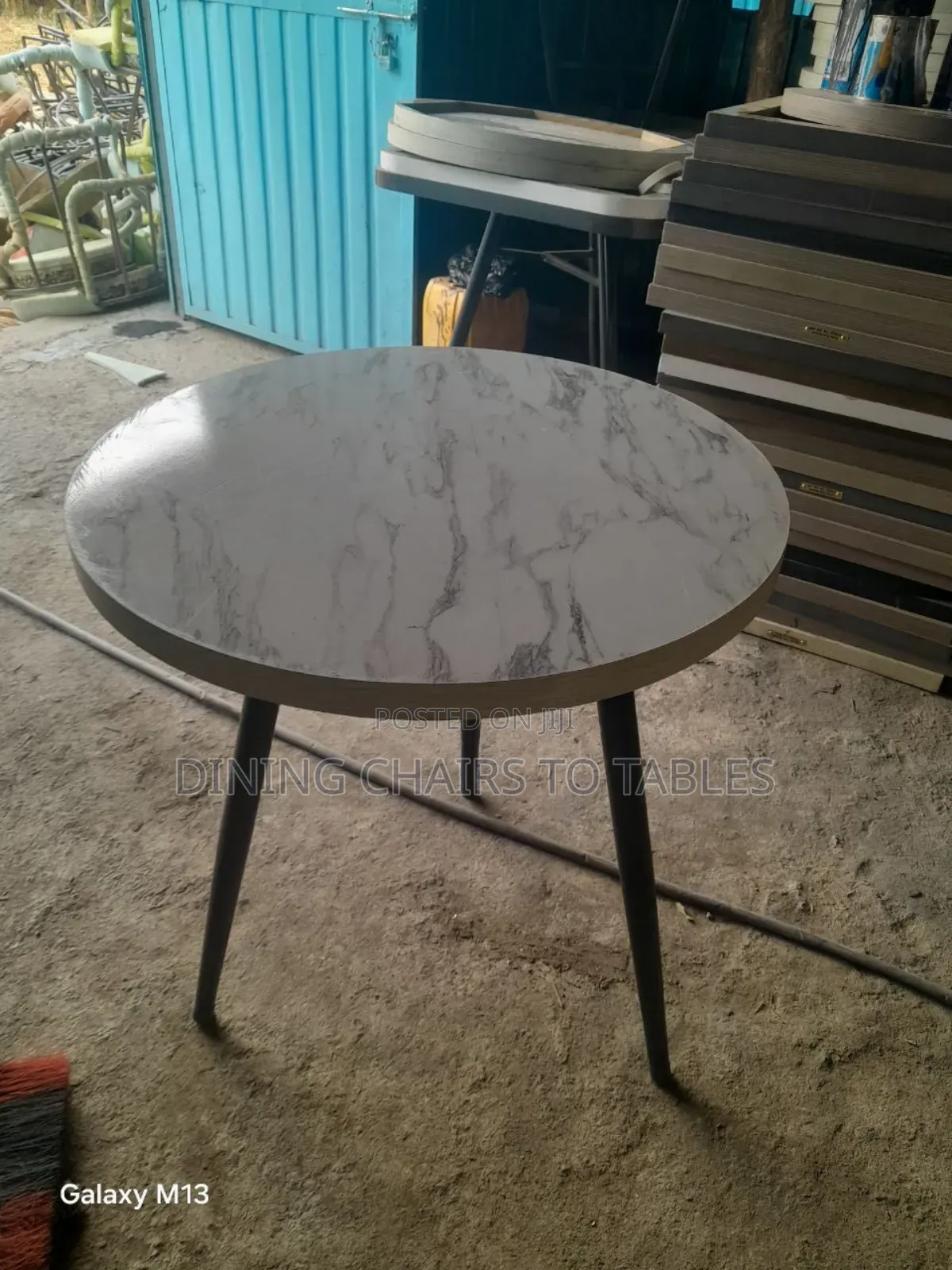 Dining Table With Metal Legs and MDF