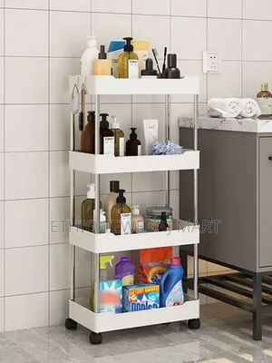 Multi-functional 4 Tier Movable Storage Rack