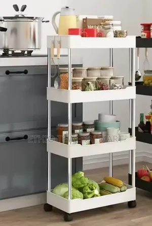 Multi-functional 4 Tier Movable Storage Rack