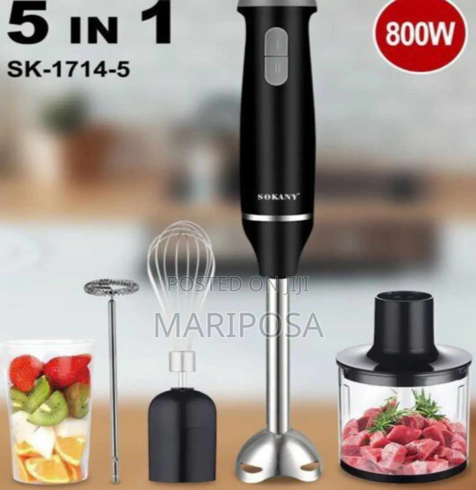 800 Watt Sokany 5 in 1 Hand Blender