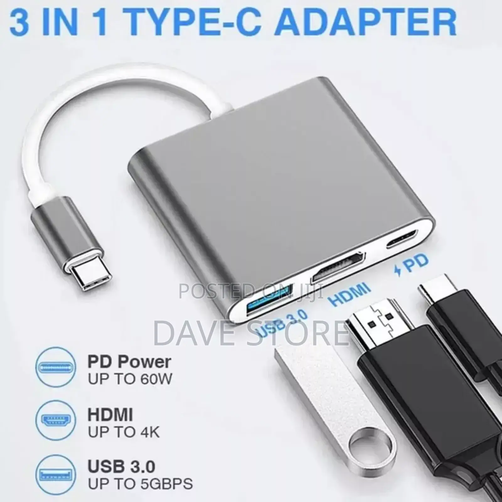 3in1 Usb Hub Adapter