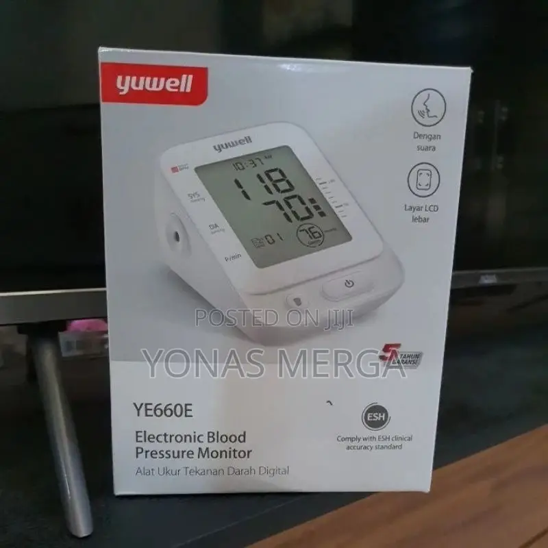 Yuwell Electronic Blood Pressure Monitor Ye660d፪×፪bpmየደም ማሽን