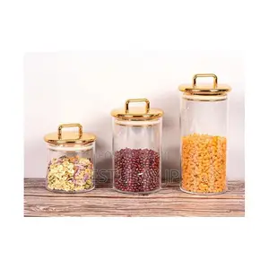 3 PCS Set Acrylic Canister 
 (የጥራጥሬ ማስቀመጫ)