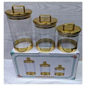 3 PCS Set Acrylic Canister 
 (የጥራጥሬ ማስቀመጫ)