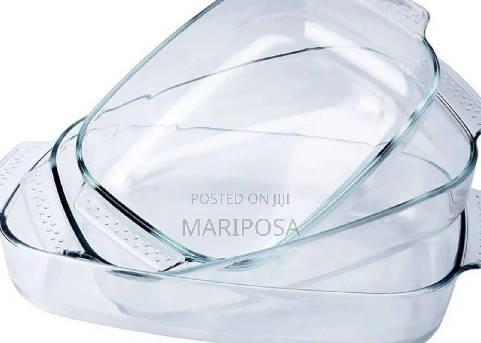  
Tempered Glass Bakeware Set 3pcs