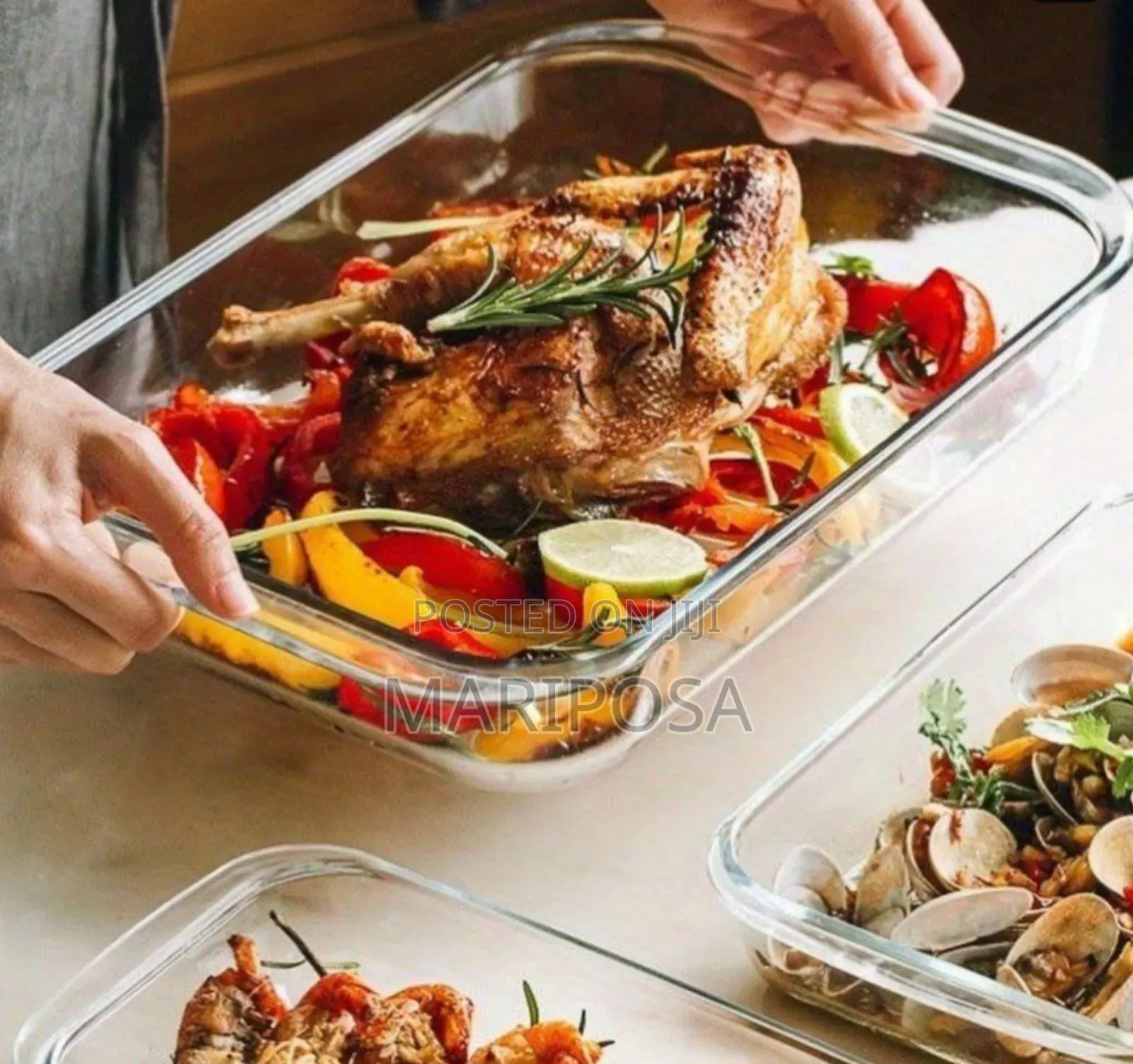  
Tempered Glass Bakeware Set 3pcs