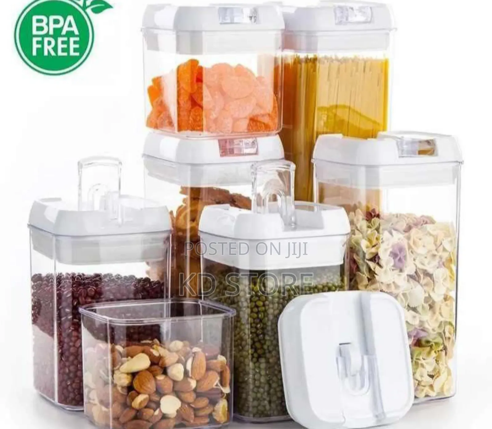 7 የተለያየ መጠን ያላቸዉ የአስቤዛ ማስቀመጫ