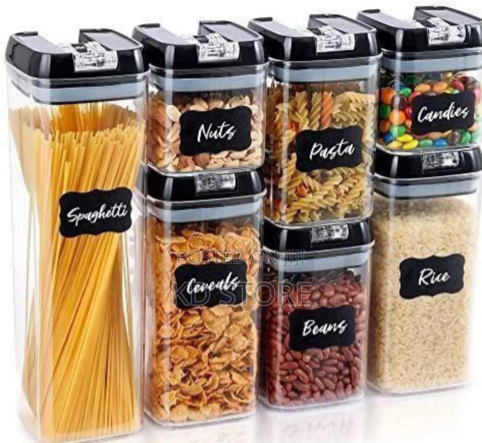 7 የተለያየ መጠን ያላቸዉ የአስቤዛ ማስቀመጫ