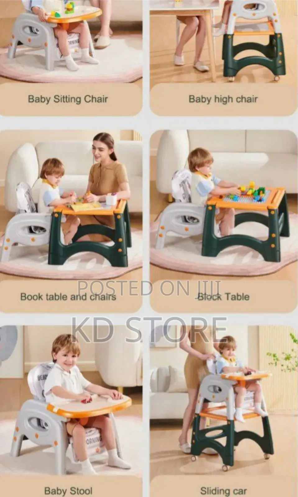 Baby High Chair Multifunctional Infant Feeding Chair