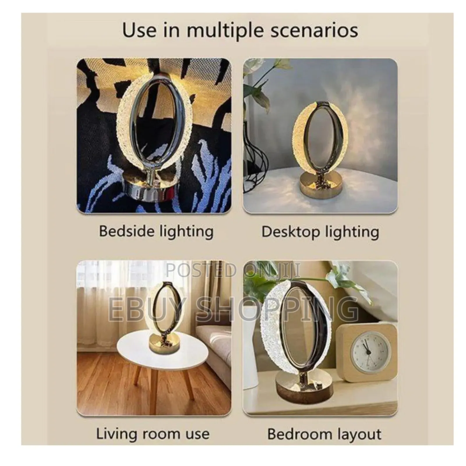 Elegant Usb Rechargeable Crystal Night Light for Home