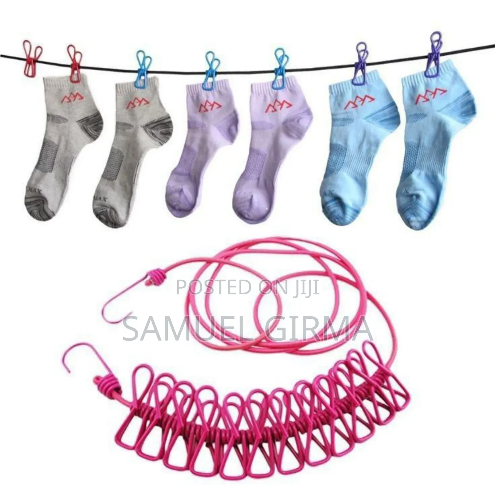 Portable Drying Rack Clips Cloth Hanger
ልብስ ማስጫ
