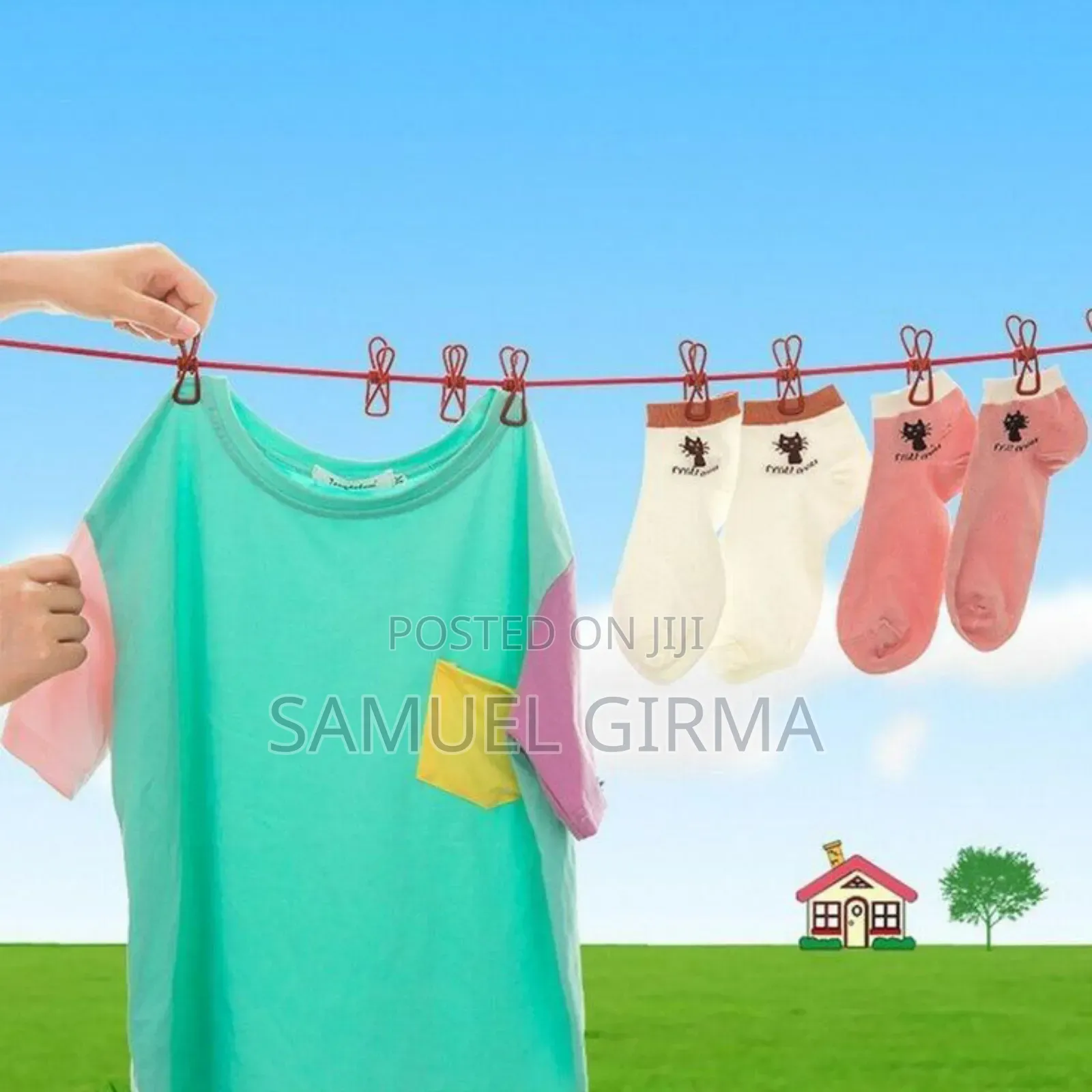 Portable Drying Rack Clips Cloth Hanger
ልብስ ማስጫ