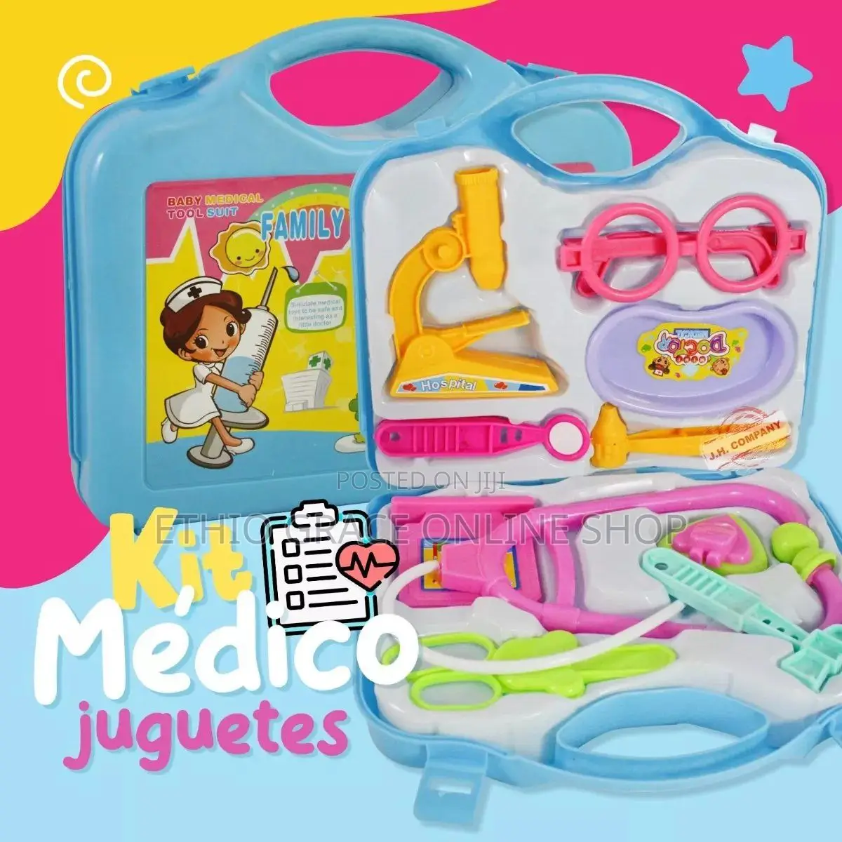 Little Doctor Family Medical Kit Suitcase: 11 Pieces