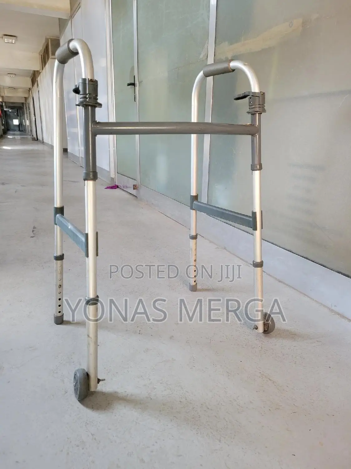Aluminum Walker፺桁walker_delog Narrow Folding Walker