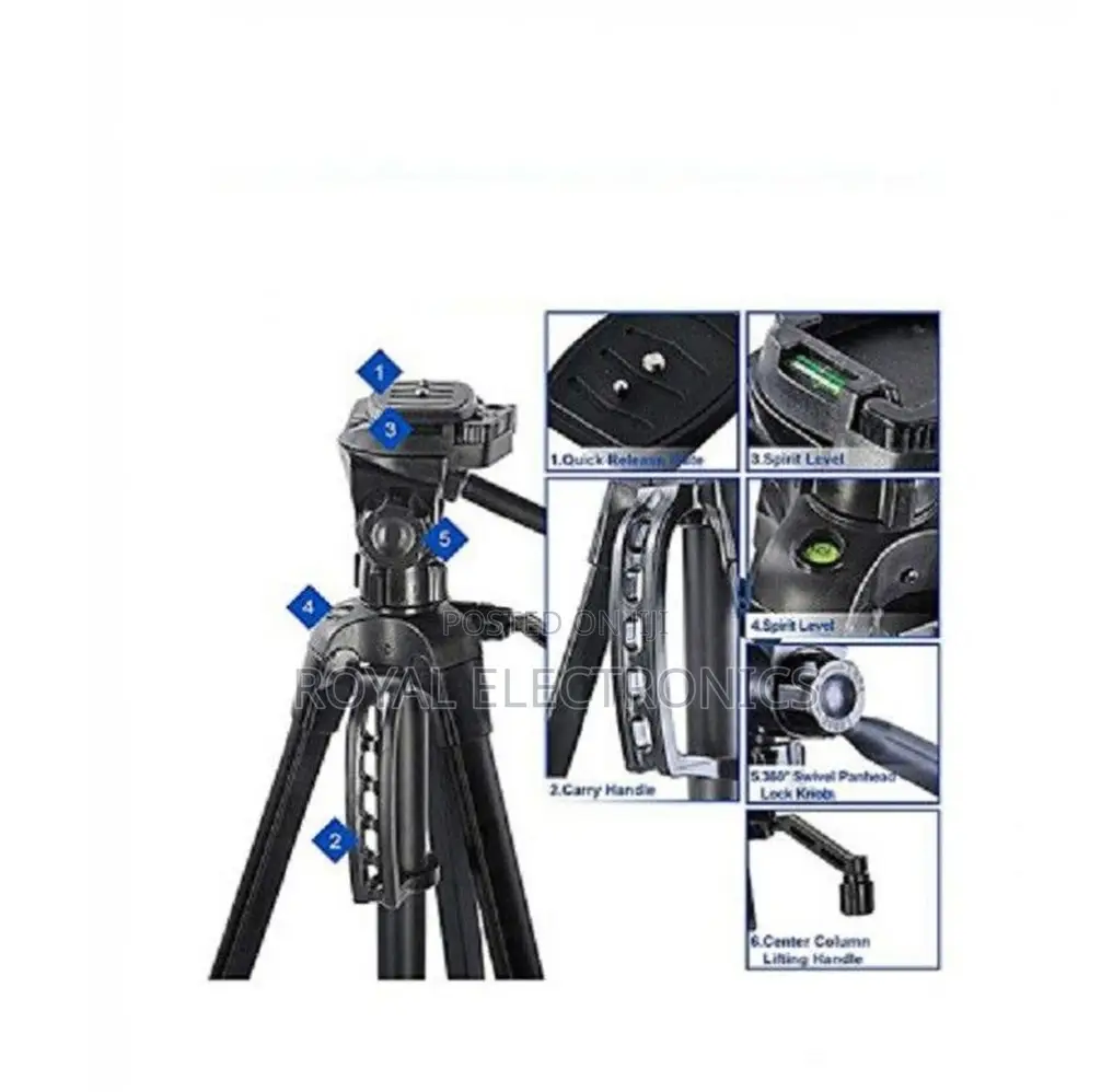 Proffissional Tripod Stand for Mobiles and Cameras