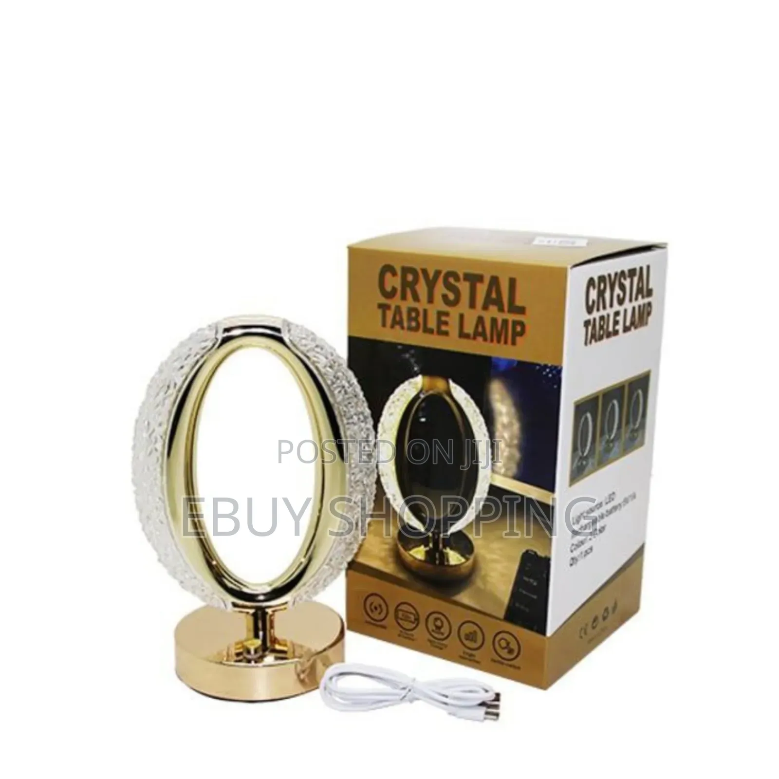 Multi-Color Crystal Table Lamp–Touch Sensor