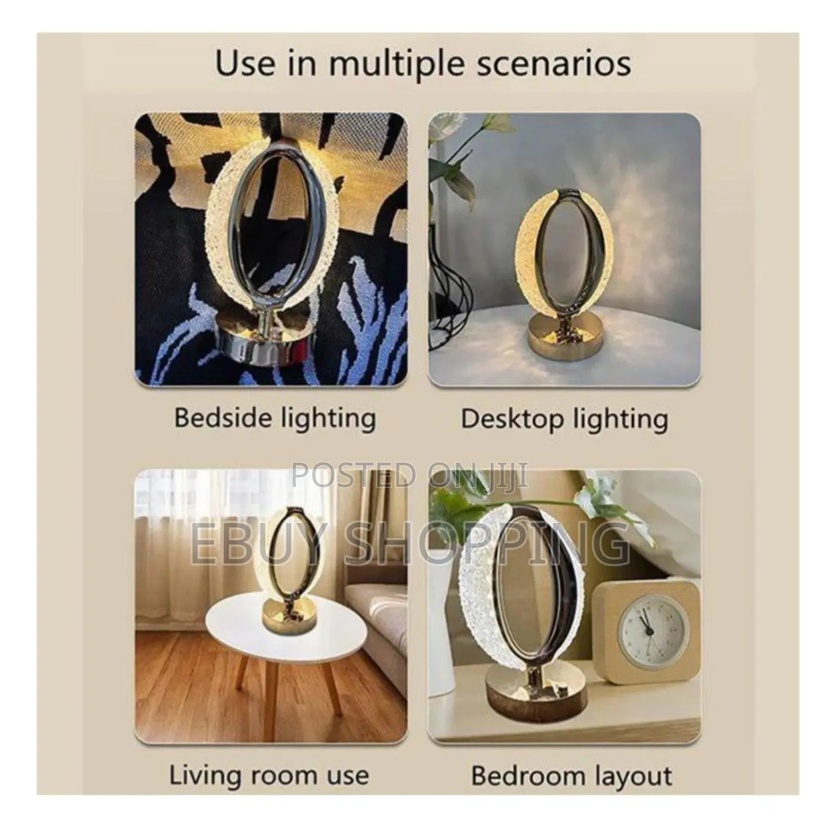 Multi-Color Crystal Table Lamp–Touch Sensor