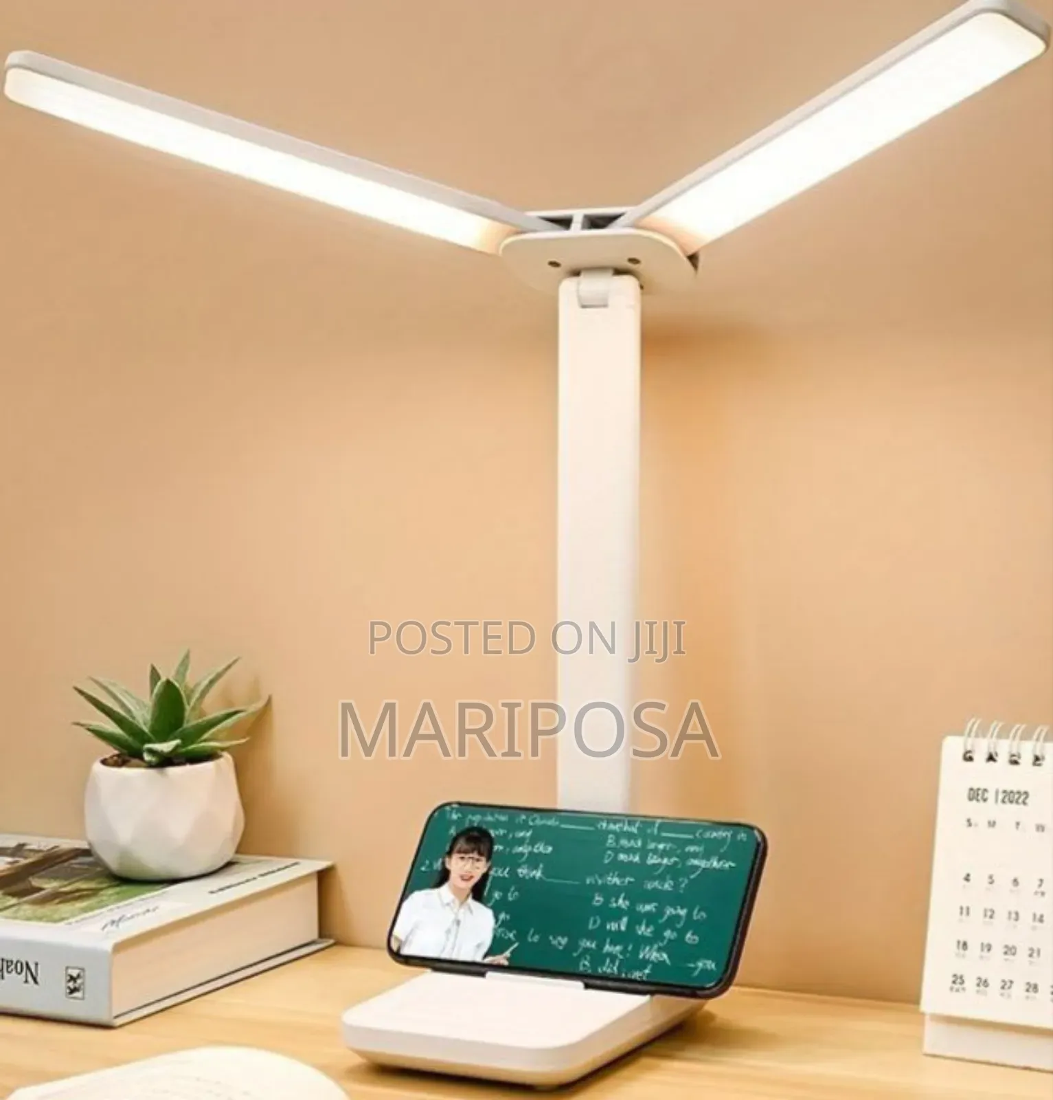 1pc Led Double Head Portable Desk Lamp