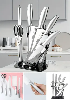 Photo - High-Quality 7-Piece Kitchen Knife Set With Storage Block