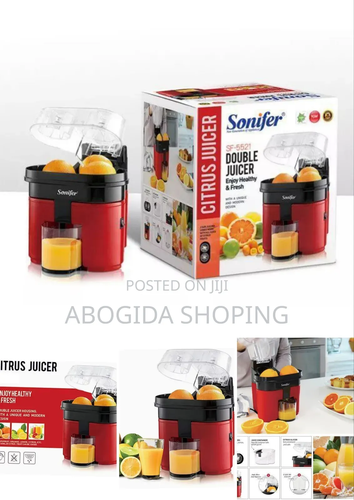 High-Speed Double Juicer 90w | Fresh Citrus Squeezer