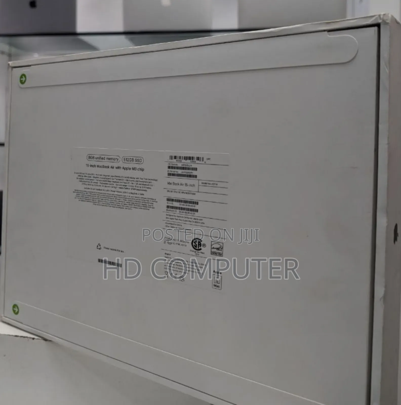 New Laptop Apple MacBook Air 2024 M3 15-Inch 16GB Apple M3 SSD 512GB