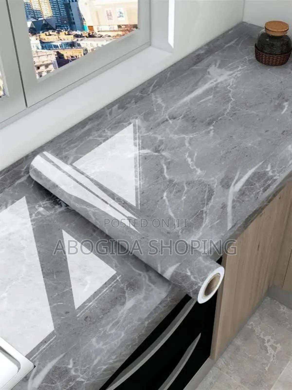 Elegant Waterproof Marble Self-Adhesive Sticker Roll