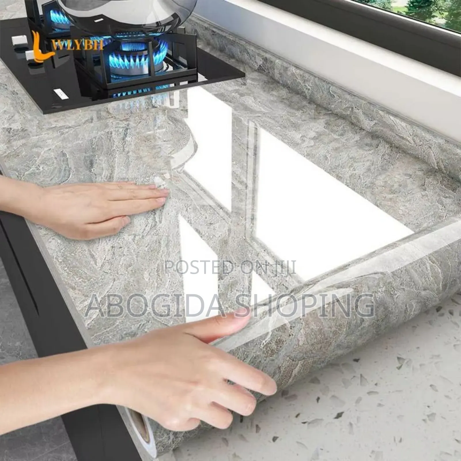 Elegant Waterproof Marble Self-Adhesive Sticker Roll