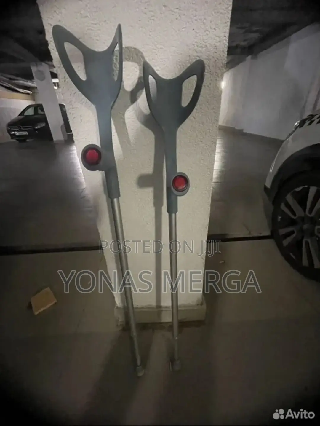 Forearm Crutch, 2piece, Light Metal (Very Light), Turquoise