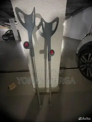 Forearm Crutch, 2piece, Light Metal (Very Light), Turquoise