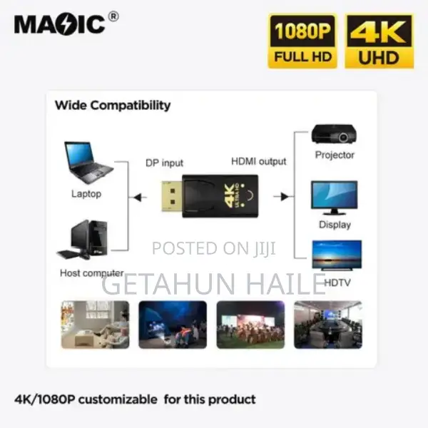 Display Port Male to Hdmi Female (Dp to Hdmi )