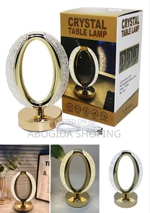 Photo - Rechargeable Crystal Table Lamp With Color Changing Led