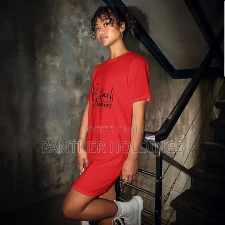 Luxury T-Shirt Dress (Red)