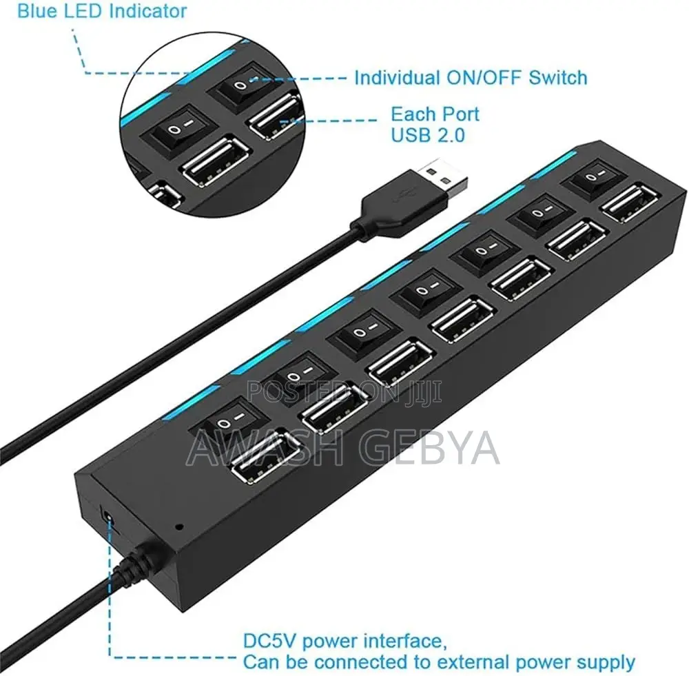 7 Port High Speed Multi Usb Hub Will