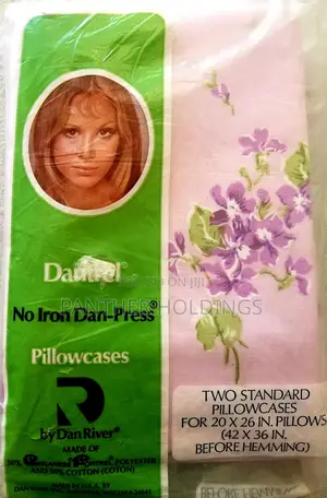 Vintage Tranquale Twin Cotton Blend 2 Pillow Cases Floral