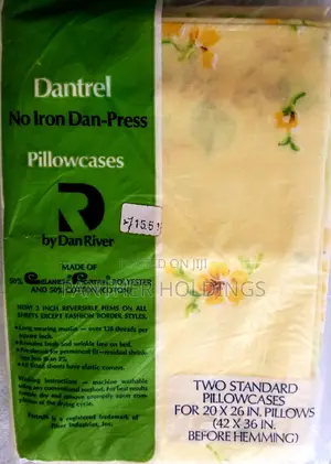 Vintage Tranquale Twin Cotton Blend 2 Pillow Cases Floral