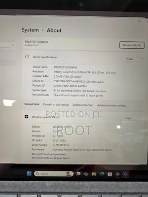 Laptop Microsoft Surface Pro 7 8GB Intel Core I5 SSD 128GB