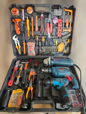 Photo - Bosch Electrical Tools Box With Drill and Grinder