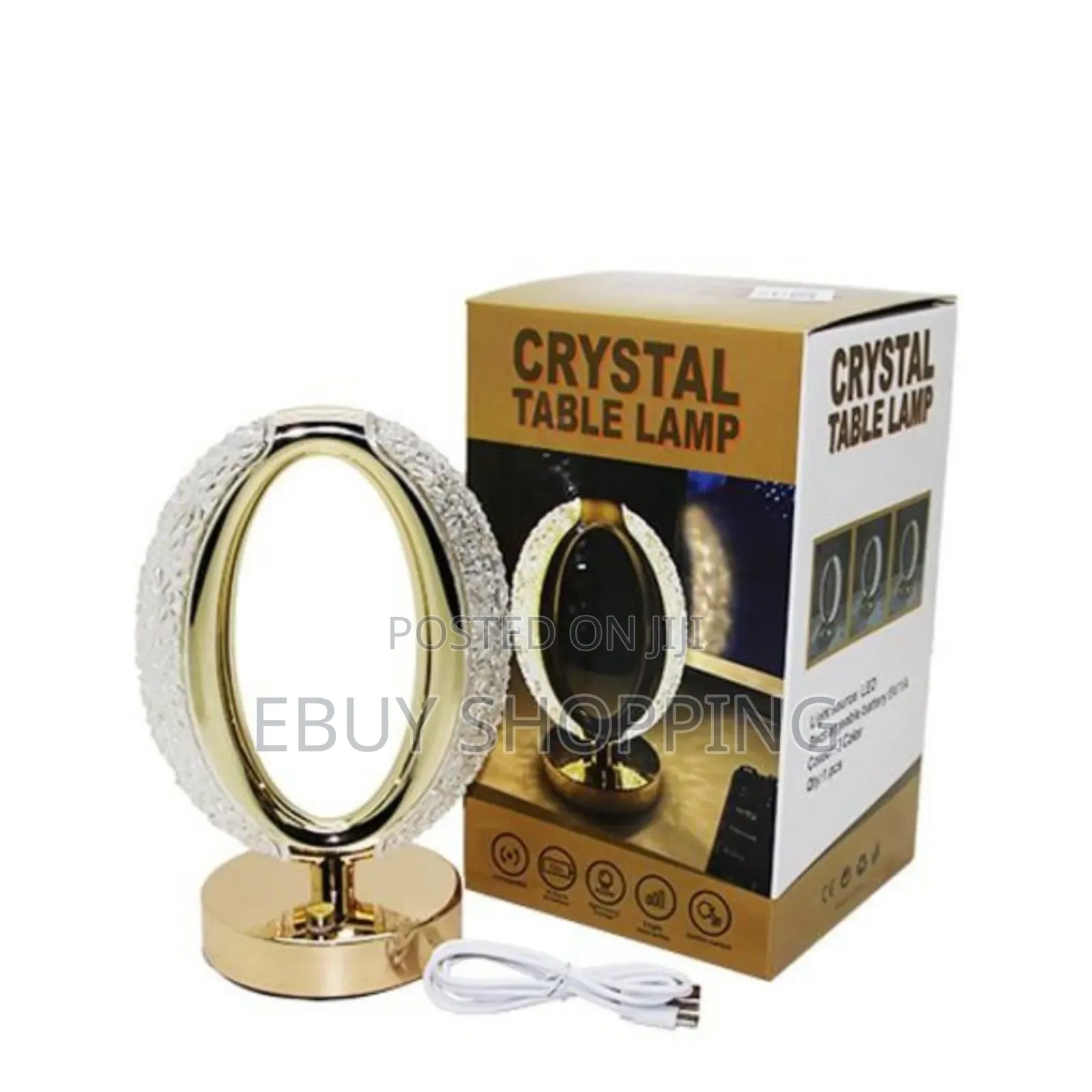 Decorative Rechargeable Crystal Lamp for Bedroom Living Room